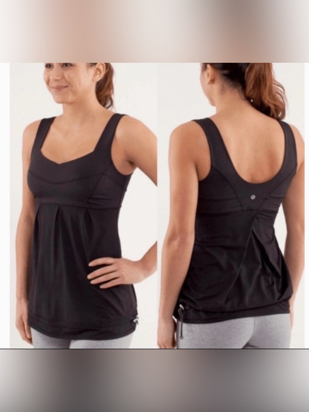 lululemon athletica Black Women's Performance Tank V-Neck Size 10